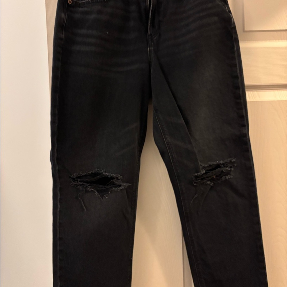 American Eagle Outfitters Black Strigid Mom Jeans